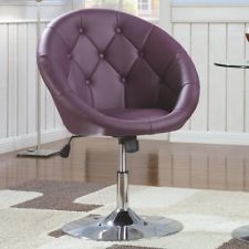 "purple leather bar stools"